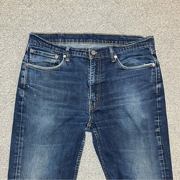 Levis 514 Jeans Mens Size 36X28 Blue Medium Wash Denim Straight Fit - Picture 2 of 11